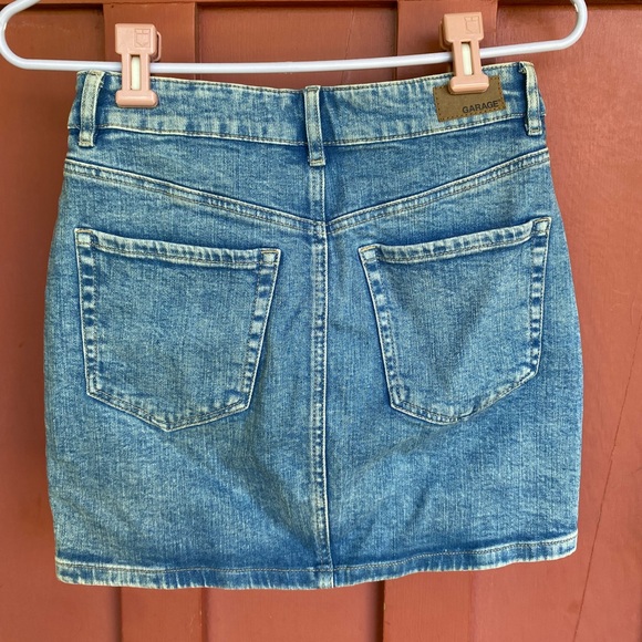 Garage denim mini skirt with full front zipper - Picture 2 of 3